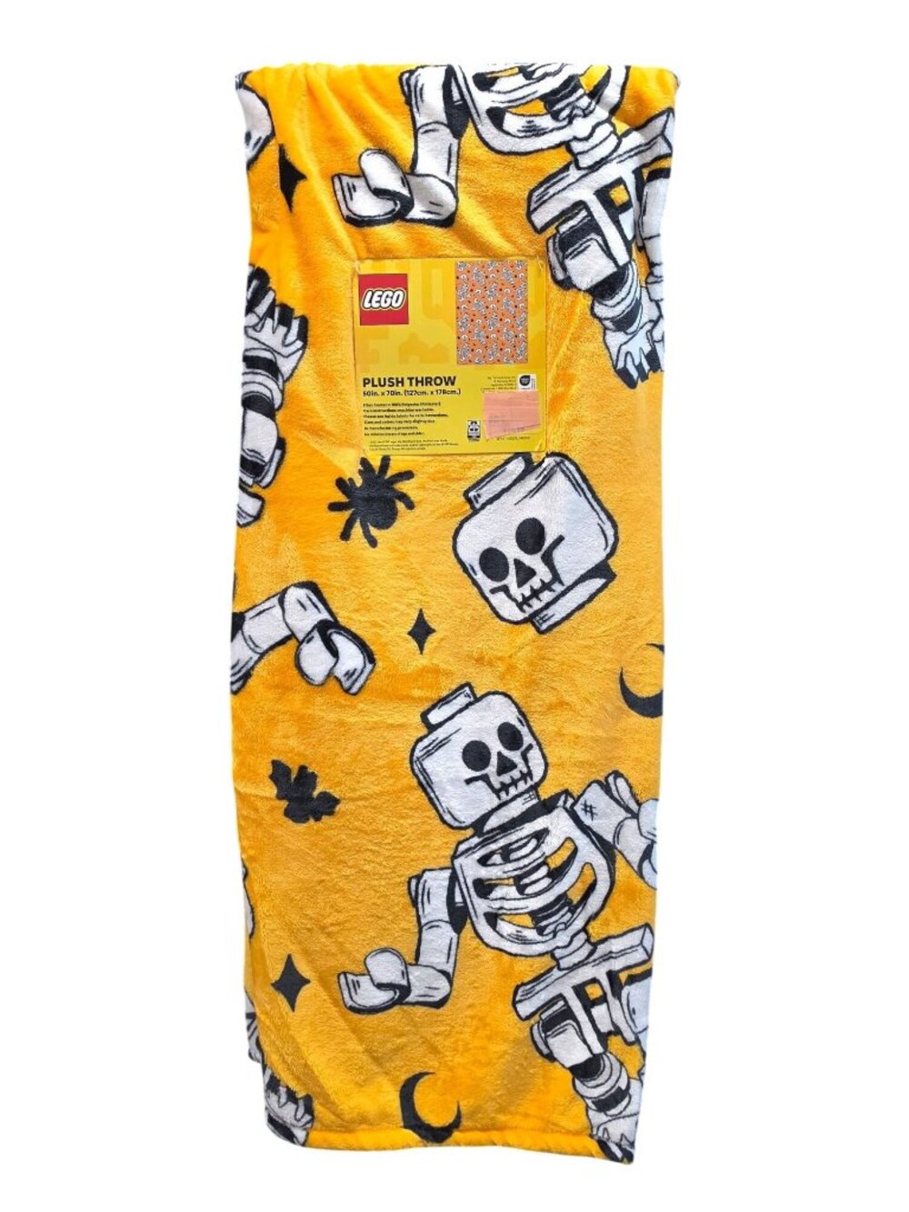 Lego Halloween Skeleton Plush Throw Blanket